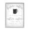 Stupell Industries Before Coffee After Coffee Wall Art in Gray Frame